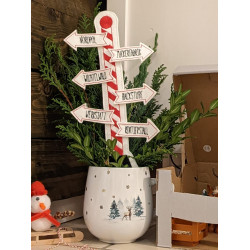 Stickserie ITH - Wichtel Wegweiser Nordpol